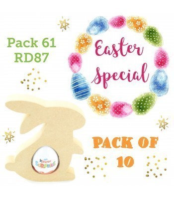 Special Offer 18mm Freestanding Easter Rabbit KINDER EGG Holder (Design 1) - Pack of 10